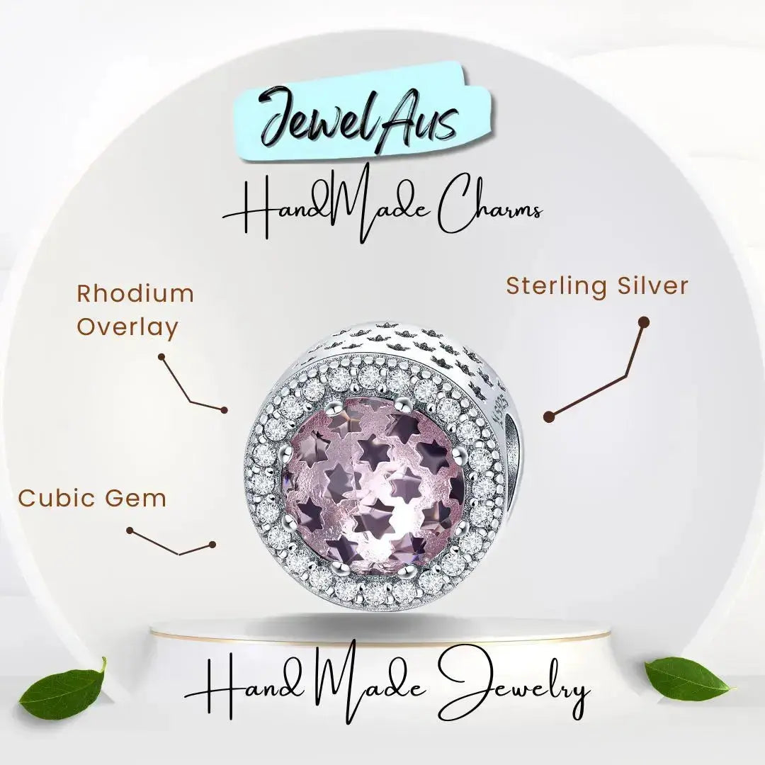 jewelaus CHARMS Pink Starry Sky Charm