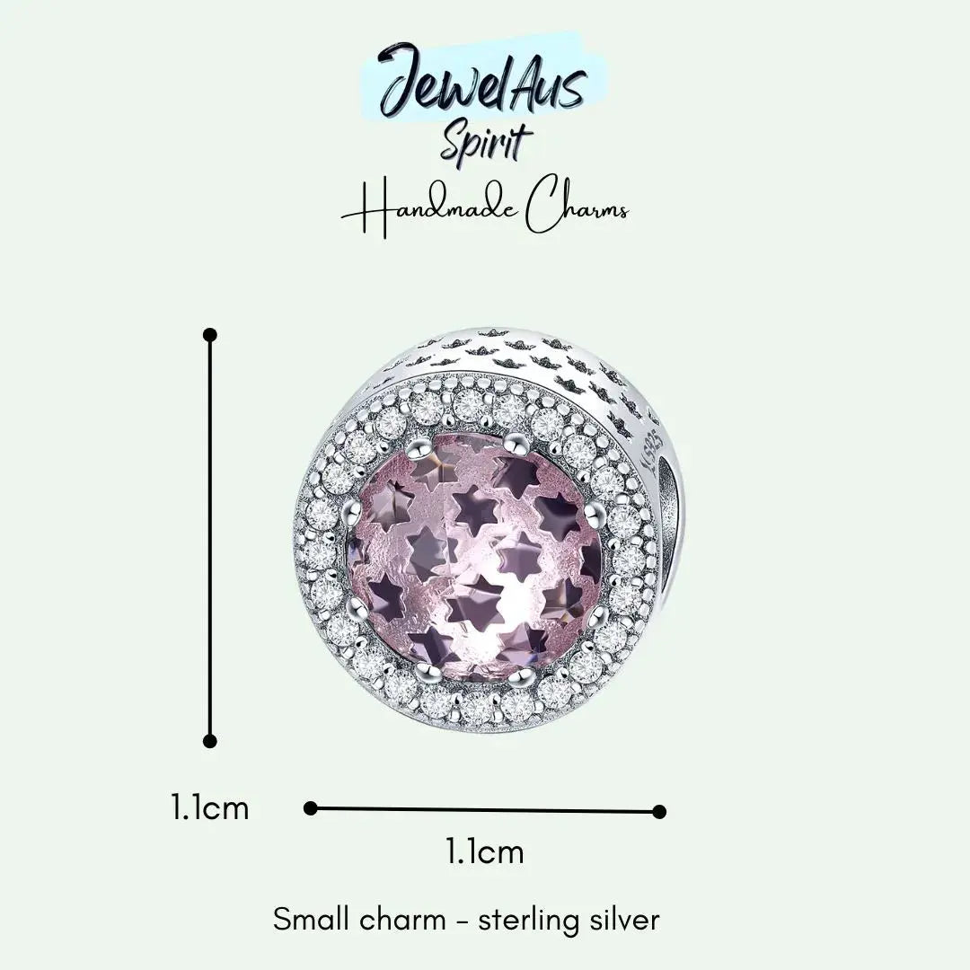 Pink Starry Sky Charm jewelaus
