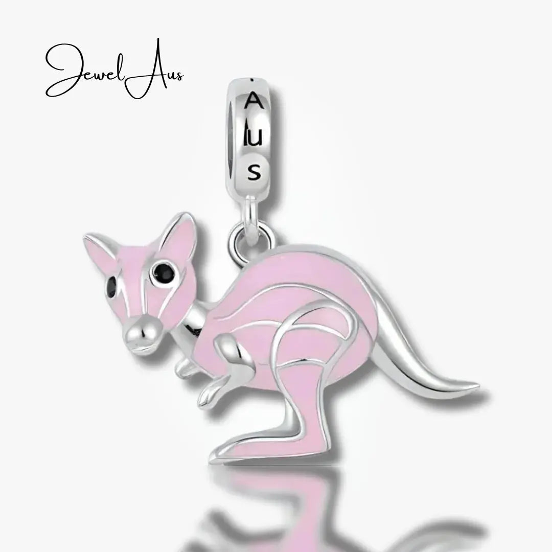 Pink kangaroo charm - JEWEL AUS
