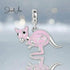Pink kangaroo charm