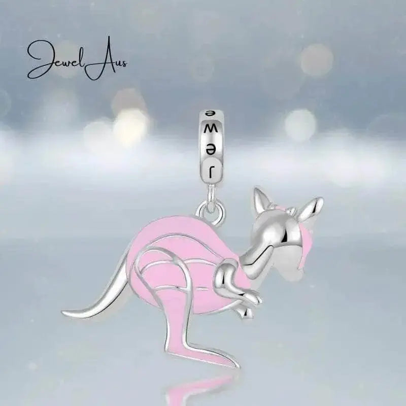 jewelaus CHARMS Pink kangaroo charm