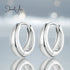 Plain Silver Hoop Earrings jewelaus
