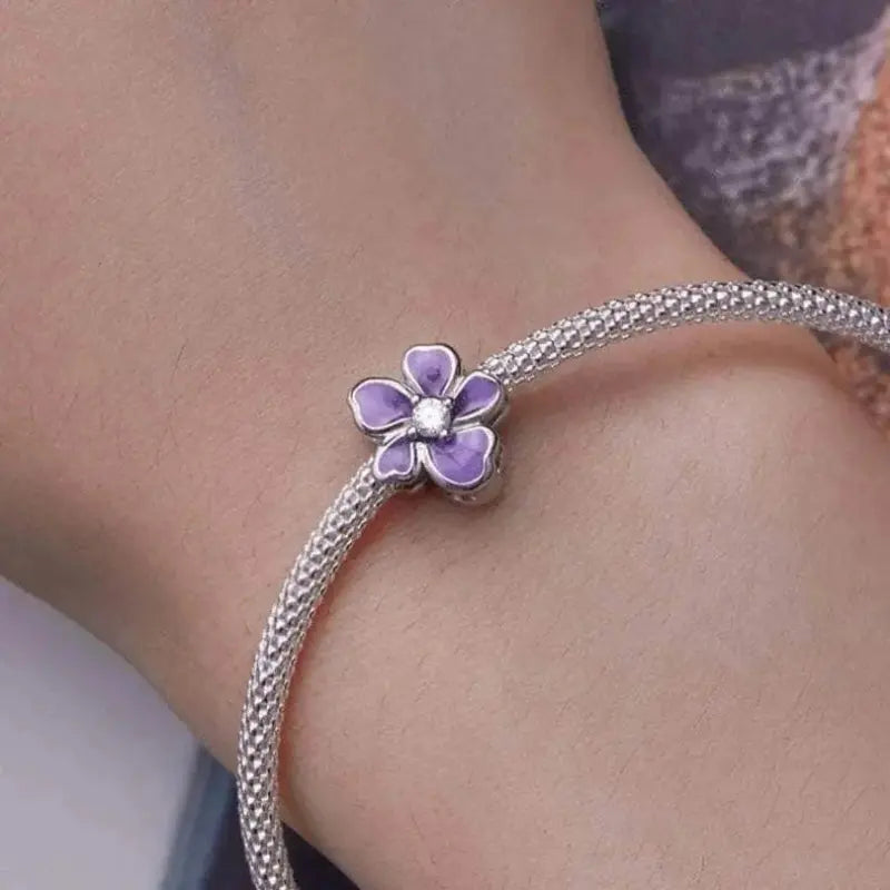jewelaus CHARMS Purple Flower Charm