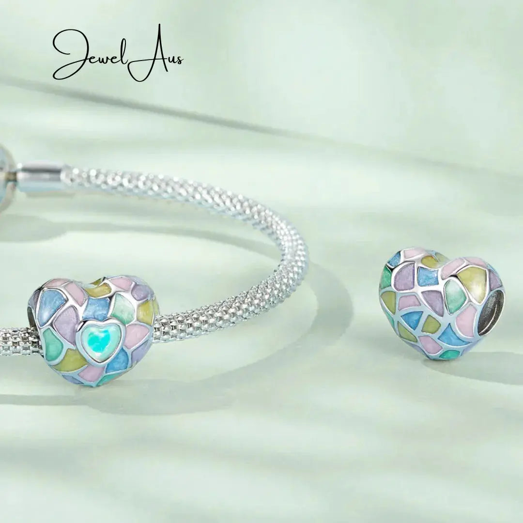 Rainbow Heart Charm jewelaus