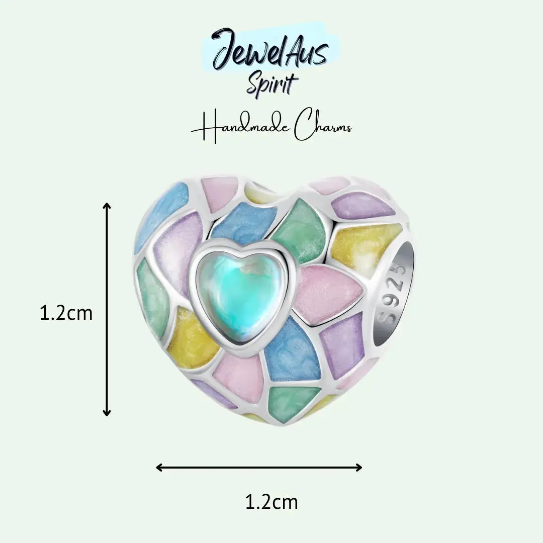 Rainbow Heart Charm jewelaus