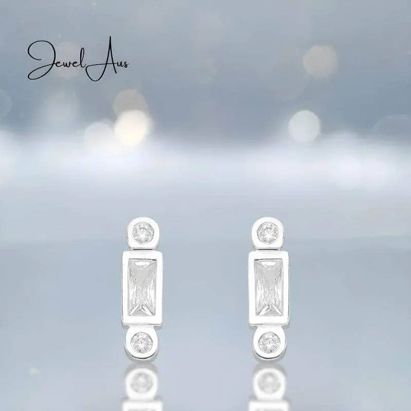 jewelaus Earrings Rectangle & 2 Circle Earrings