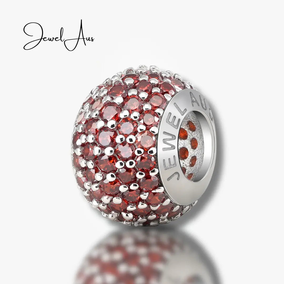 jewelaus CHARMS Ruby Red Pave Charm