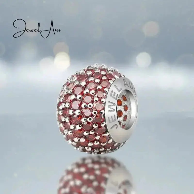 jewelaus CHARMS Ruby Red Pave Charm