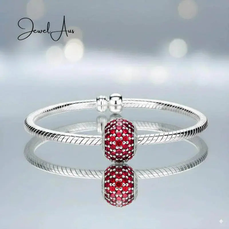 jewelaus CHARMS Ruby Red Pave Charm
