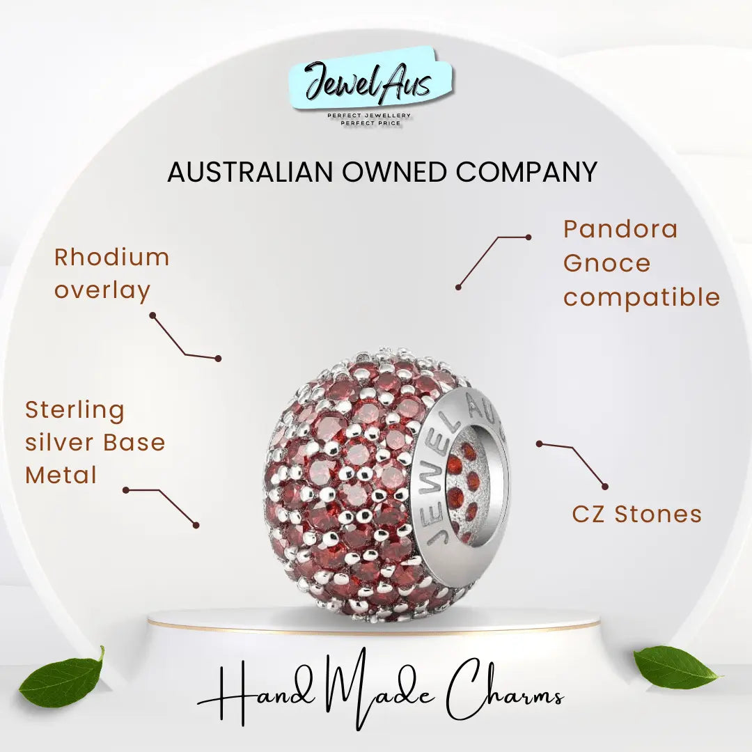 jewelaus CHARMS JewelAus Ruby Red Pave Charm