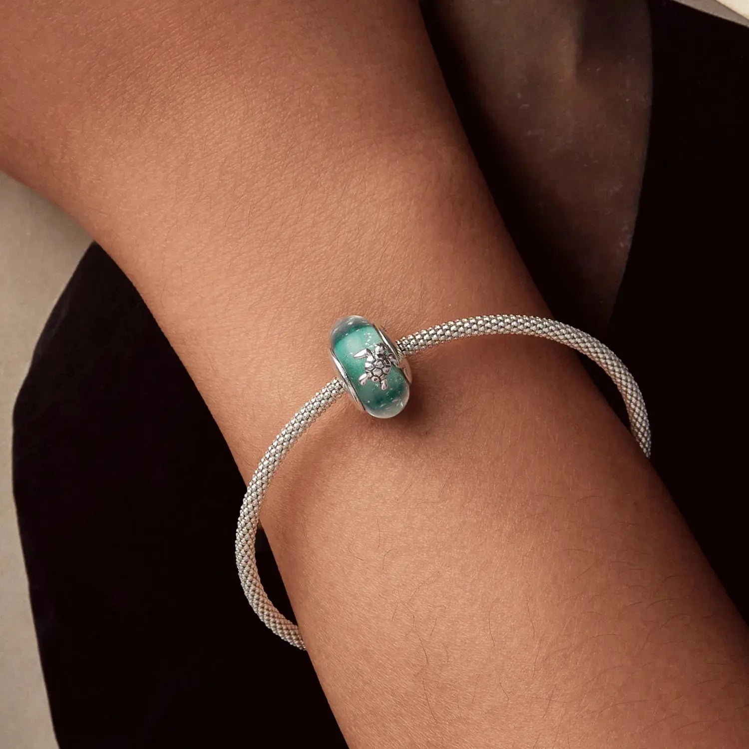 Sea Turtle Glass Bead Charm jewelaus