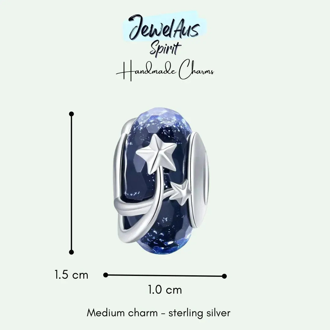 Shooting Stars Murano Charm jewelaus