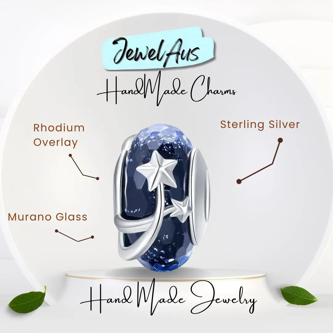 Shooting Stars Murano Charm jewelaus