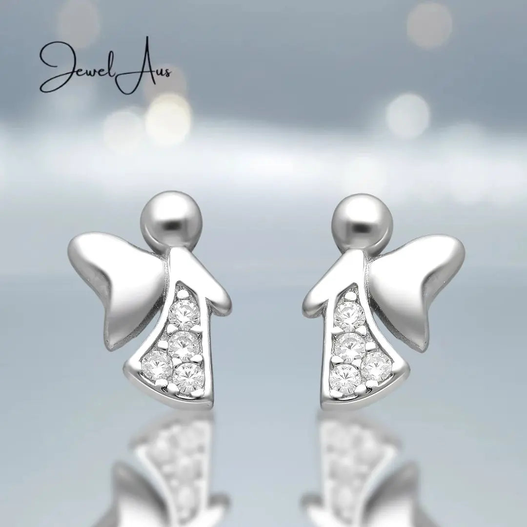 Silver Angel Earrings jewelaus