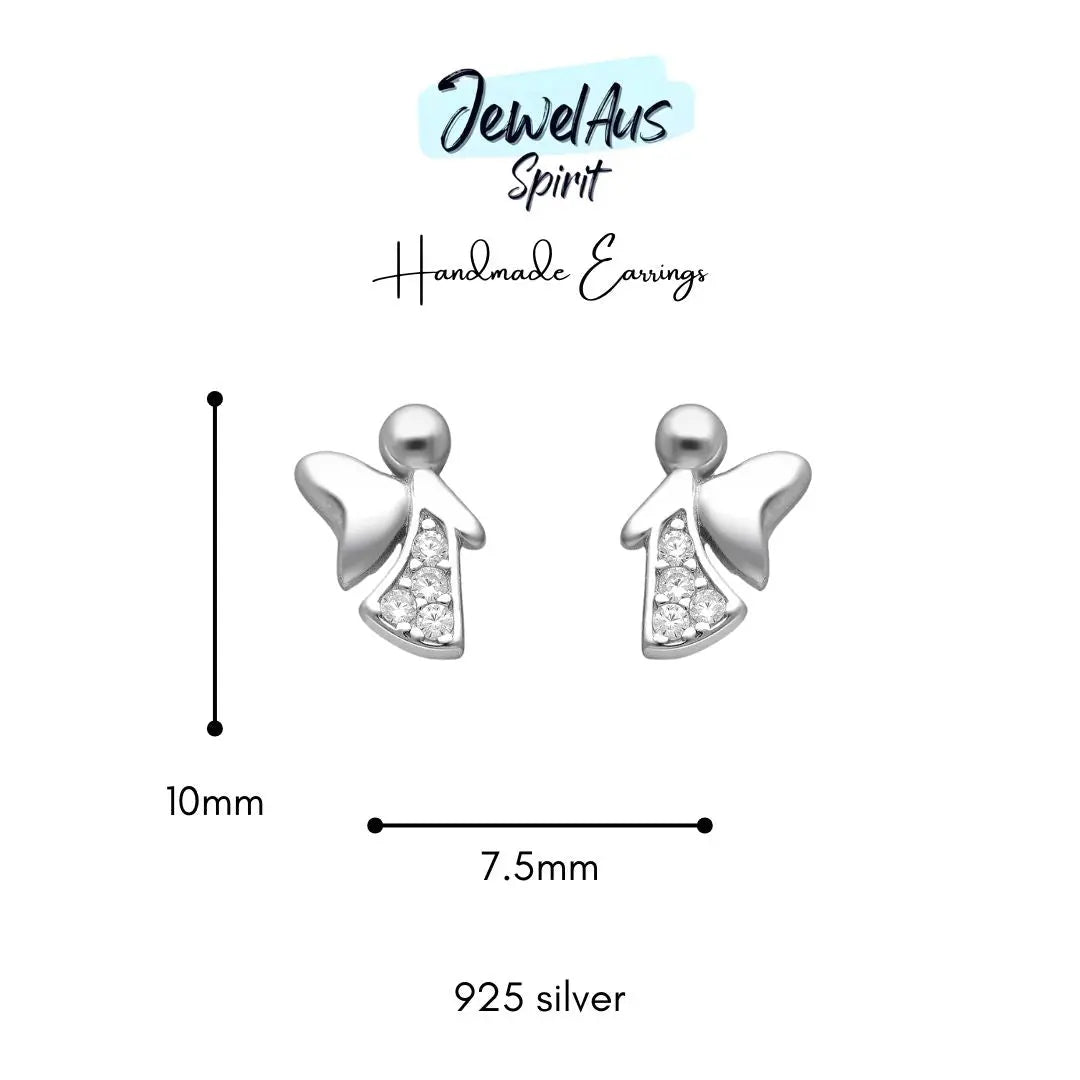 Silver Angel Earrings jewelaus