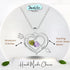 jewelaus Necklace Silver Arrow & Heart Birthstone Necklace