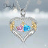 Silver Birthstone Heart Necklace cmoffer