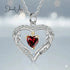 Silver Birthstone Heart Shape Necklace jewelaus