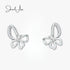 jewelaus Earrings Silver Butterfly Earrings