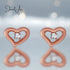 Silver Crystal Heart Stud Earring jewelaus