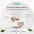 jewelaus Earrings Silver Crystal Heart Stud Earring