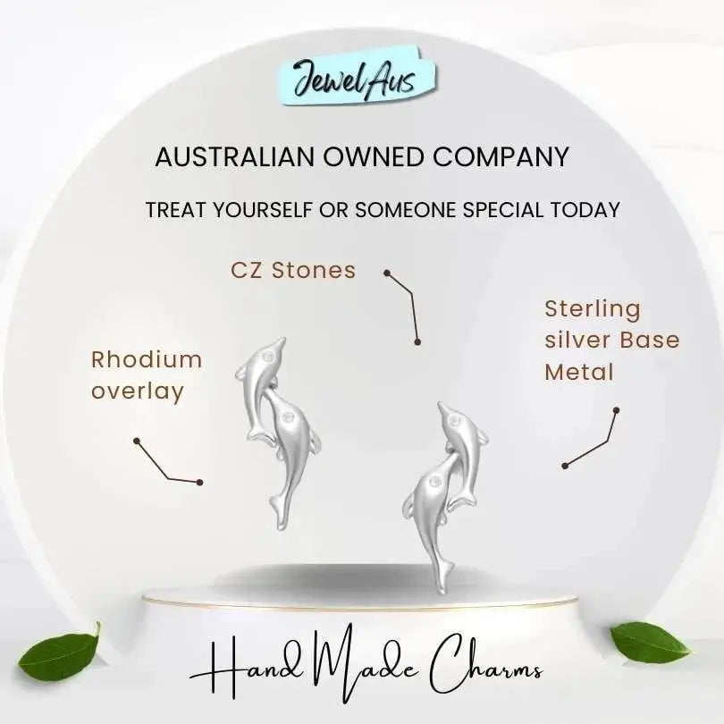 jewelaus Earrings Silver Dolphin Earrings