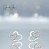 jewelaus Earrings Silver Double Heart Earrings