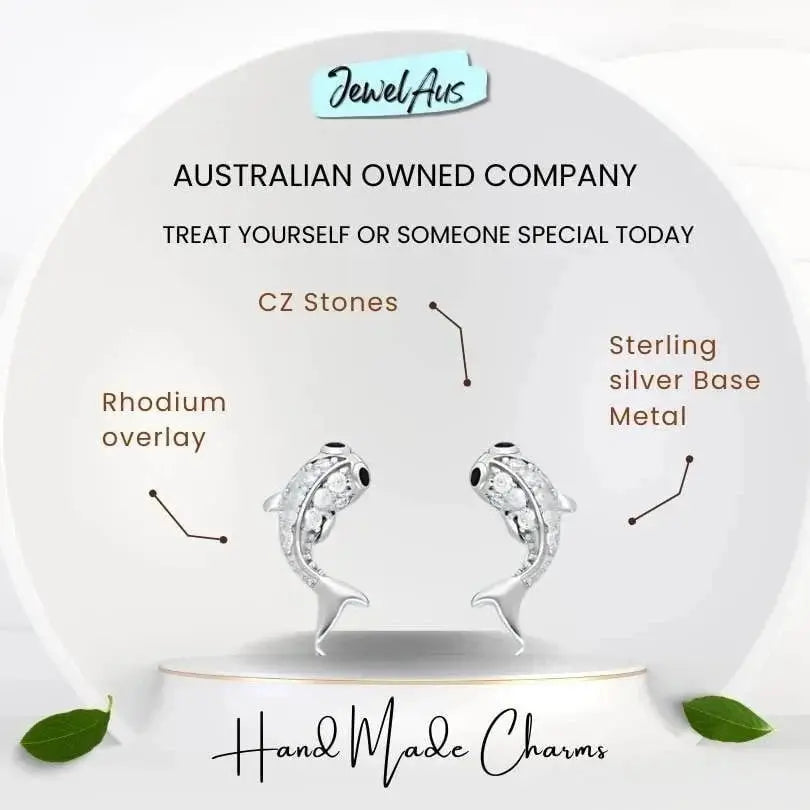 jewelaus Earrings Silver Fish Earrings