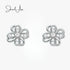 jewelaus Earrings Silver Flower Earrings