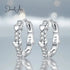 Silver Gem Heart Hoop Earrings jewelaus