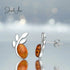 jewelaus Earrings Silver Leaf Baltic Amber Earrings