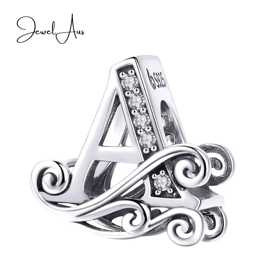 jewelaus CHARMS Silver Letter A Charm