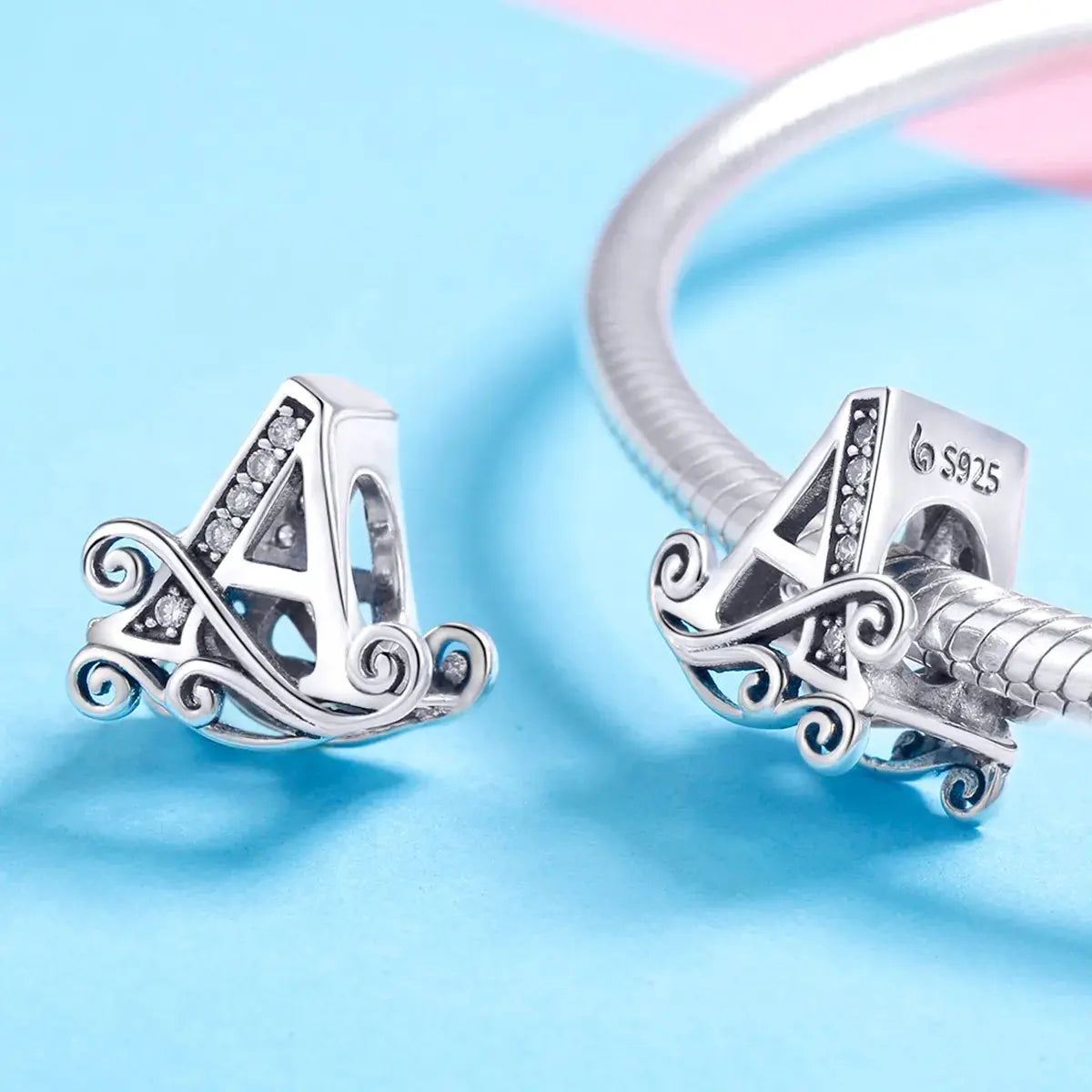 jewelaus CHARMS Silver Letter A Charm