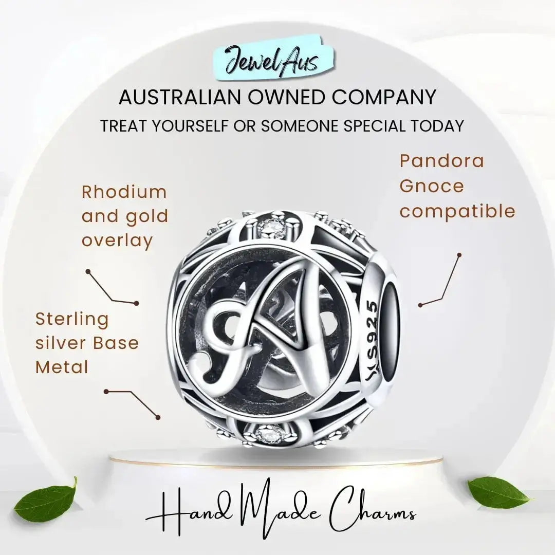 jewelaus CHARMS Silver Letter A Charm