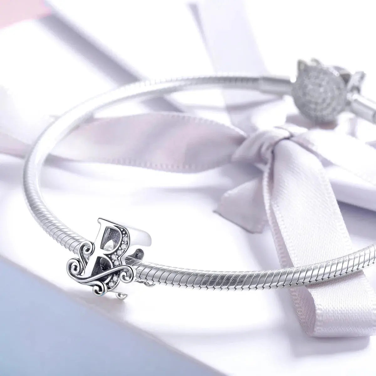 jewelaus CHARMS Silver Letter B Charm