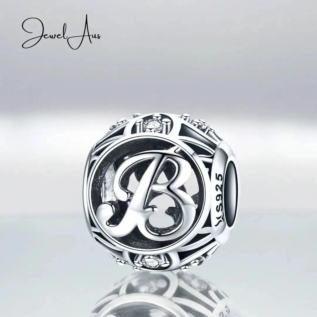 jewelaus CHARMS Silver Letter B Charm