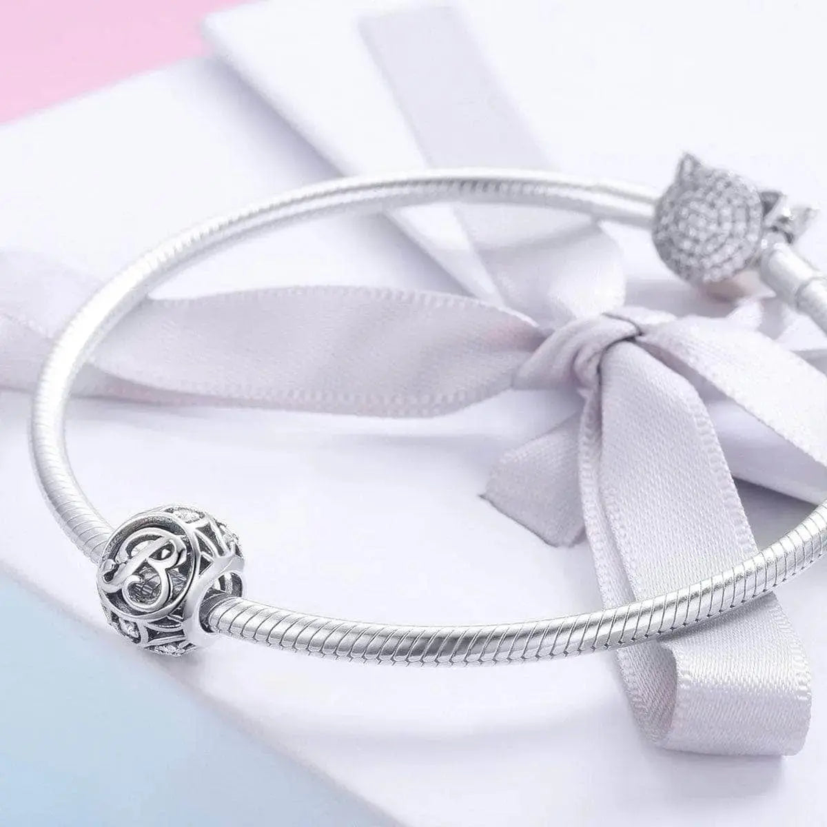 jewelaus CHARMS Silver Letter B Charm