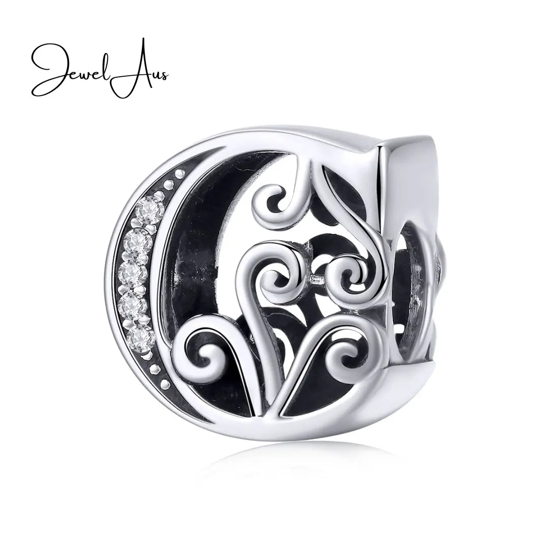 jewelaus CHARMS Silver Letter C Charm