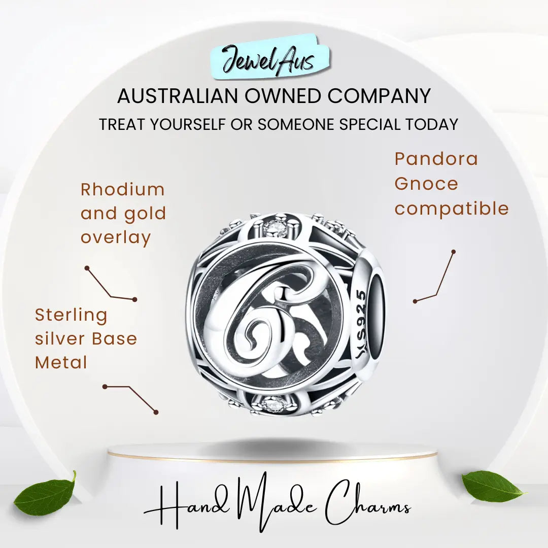 jewelaus CHARMS Silver Letter C Charm