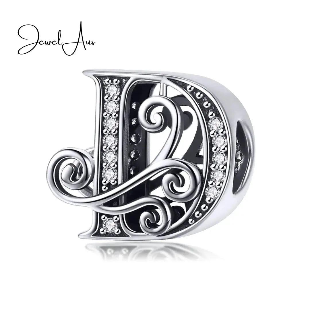 jewelaus CHARMS Silver Letter D Charm