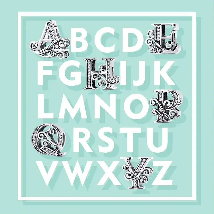 jewelaus CHARMS Silver Letter D Charm