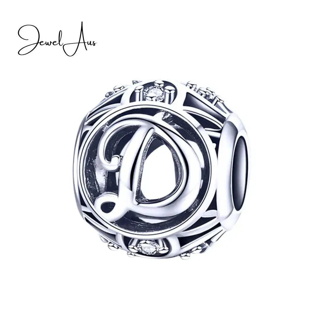 jewelaus CHARMS Silver Letter D Charm