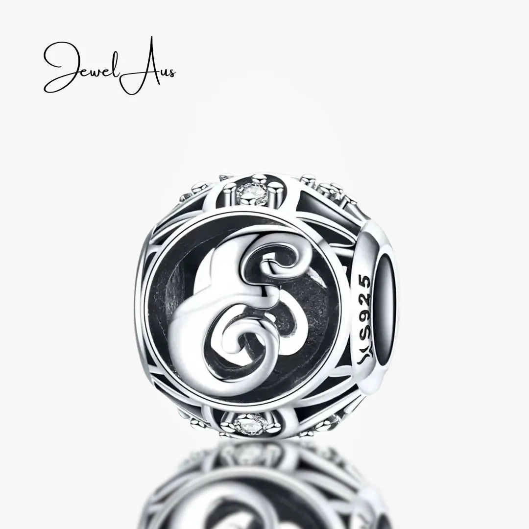 Silver Letter E Charm