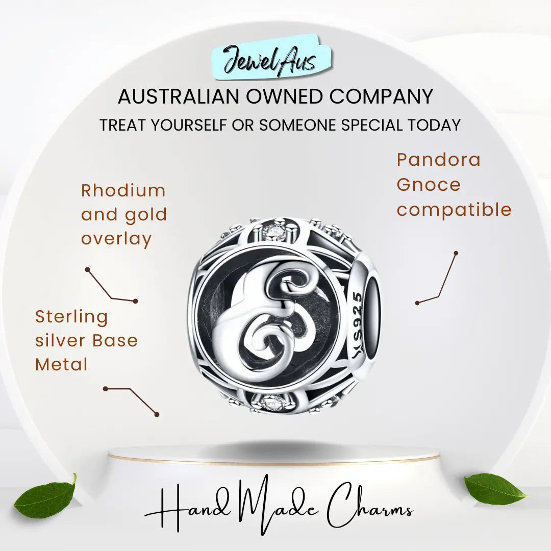 jewelaus CHARMS Silver Letter E Charm