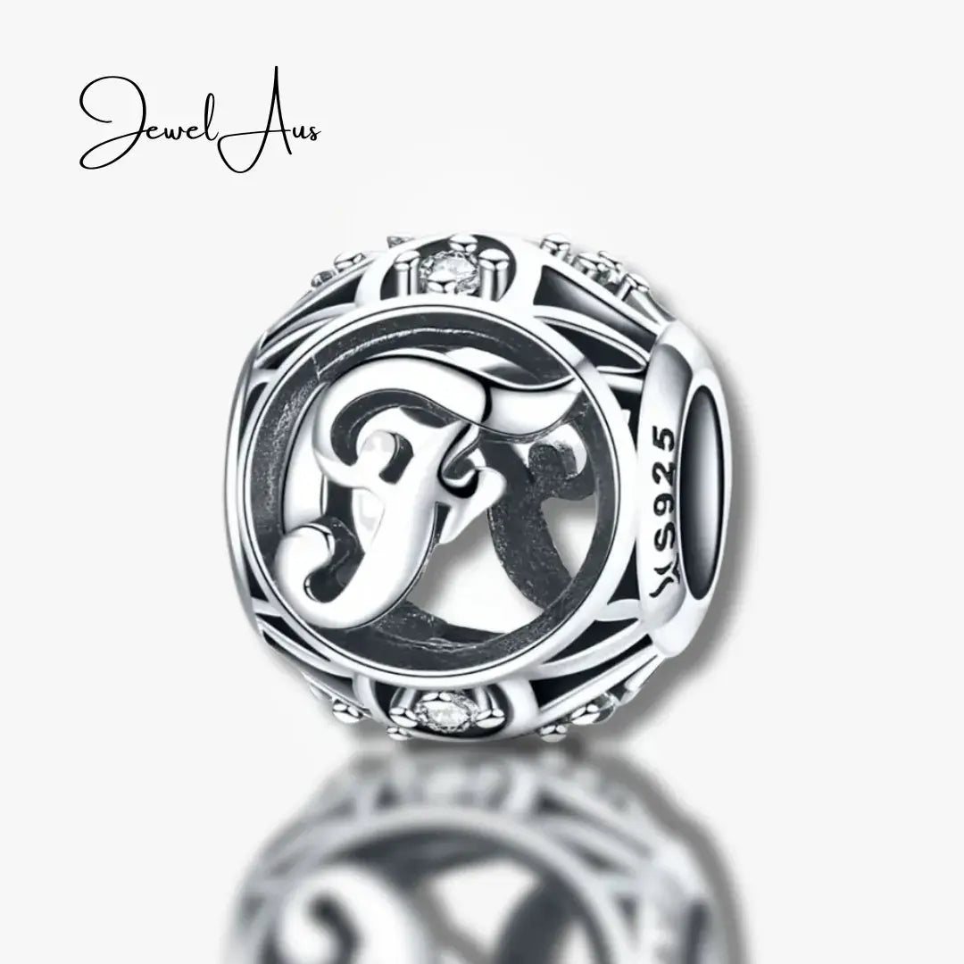 jewelaus CHARMS Silver Letter F Charm