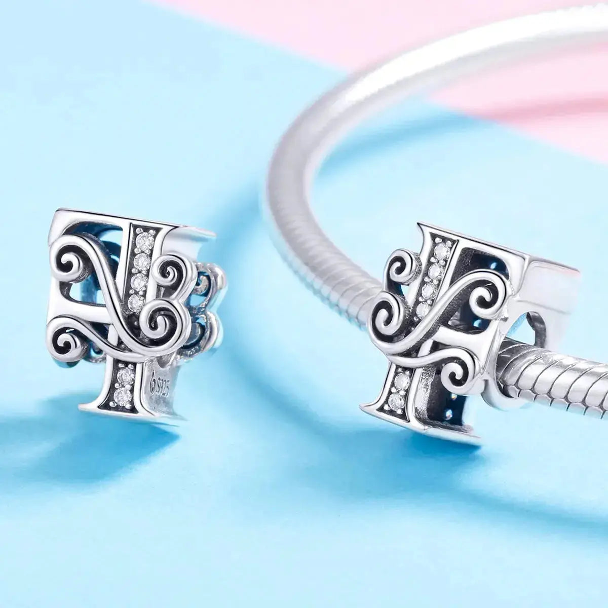 jewelaus CHARMS Silver Letter F Charm