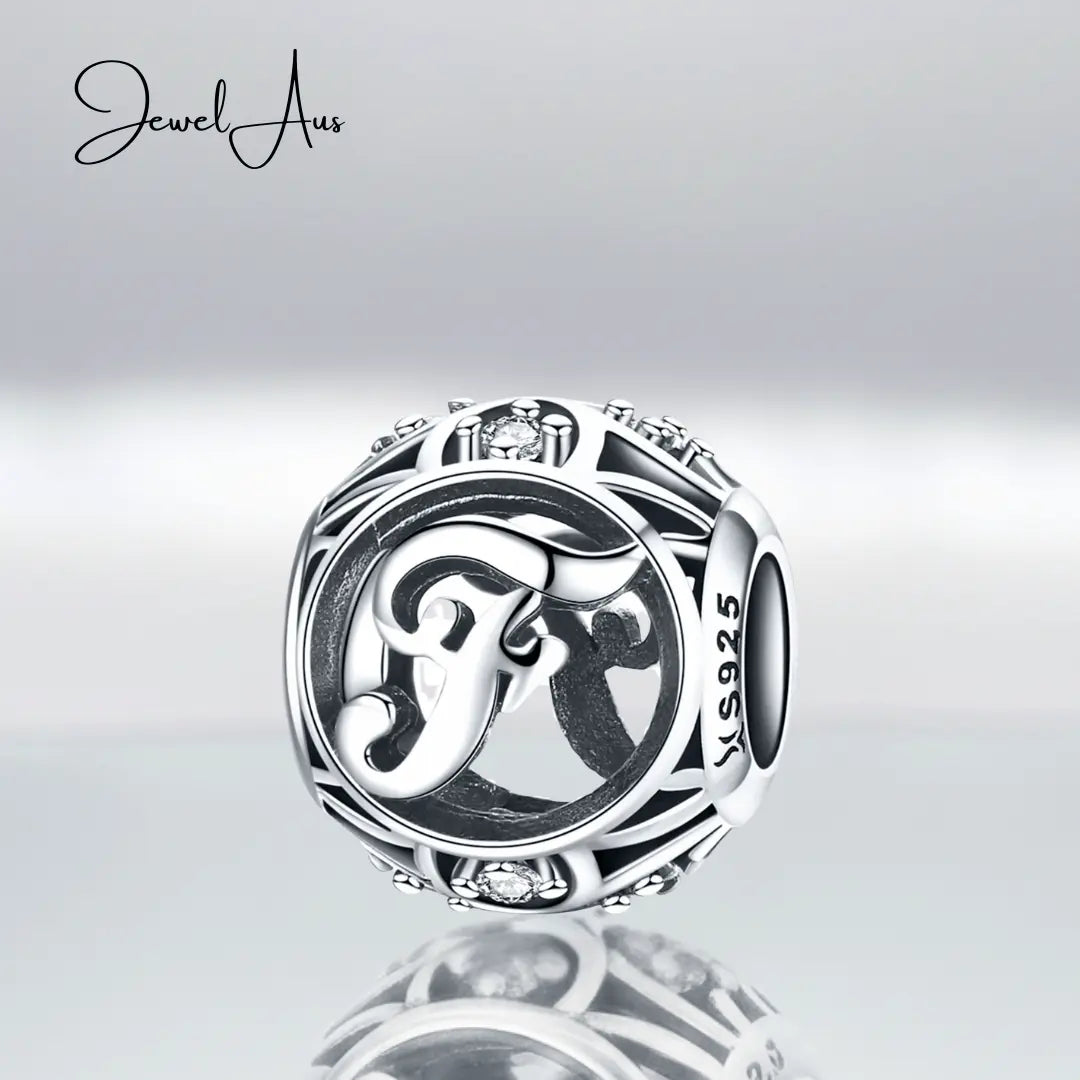 jewelaus CHARMS Silver Letter F Charm