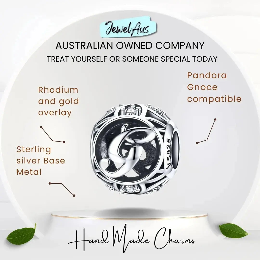 jewelaus CHARMS Silver Letter G Charm
