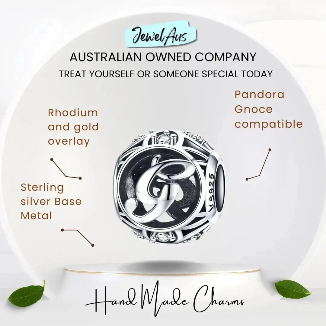 jewelaus CHARMS Silver Letter G Charm