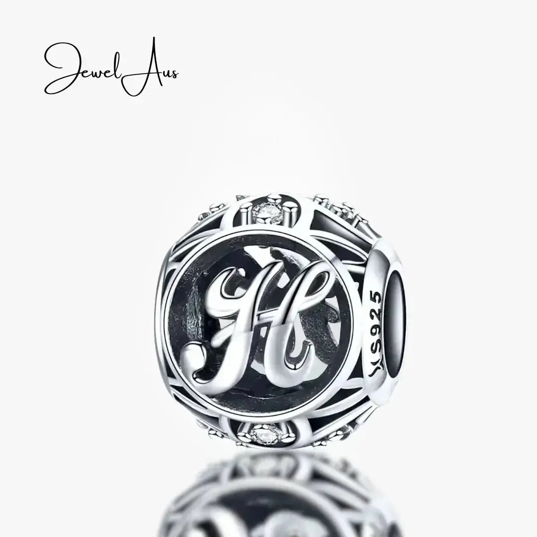jewelaus CHARMS Silver Letter H Charm
